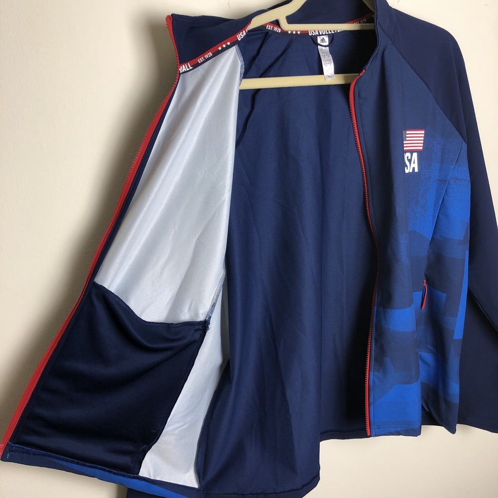 Adidas USA Team  Volleyball Warm Up Jacket Women's Size XL - Picture 8 of 15